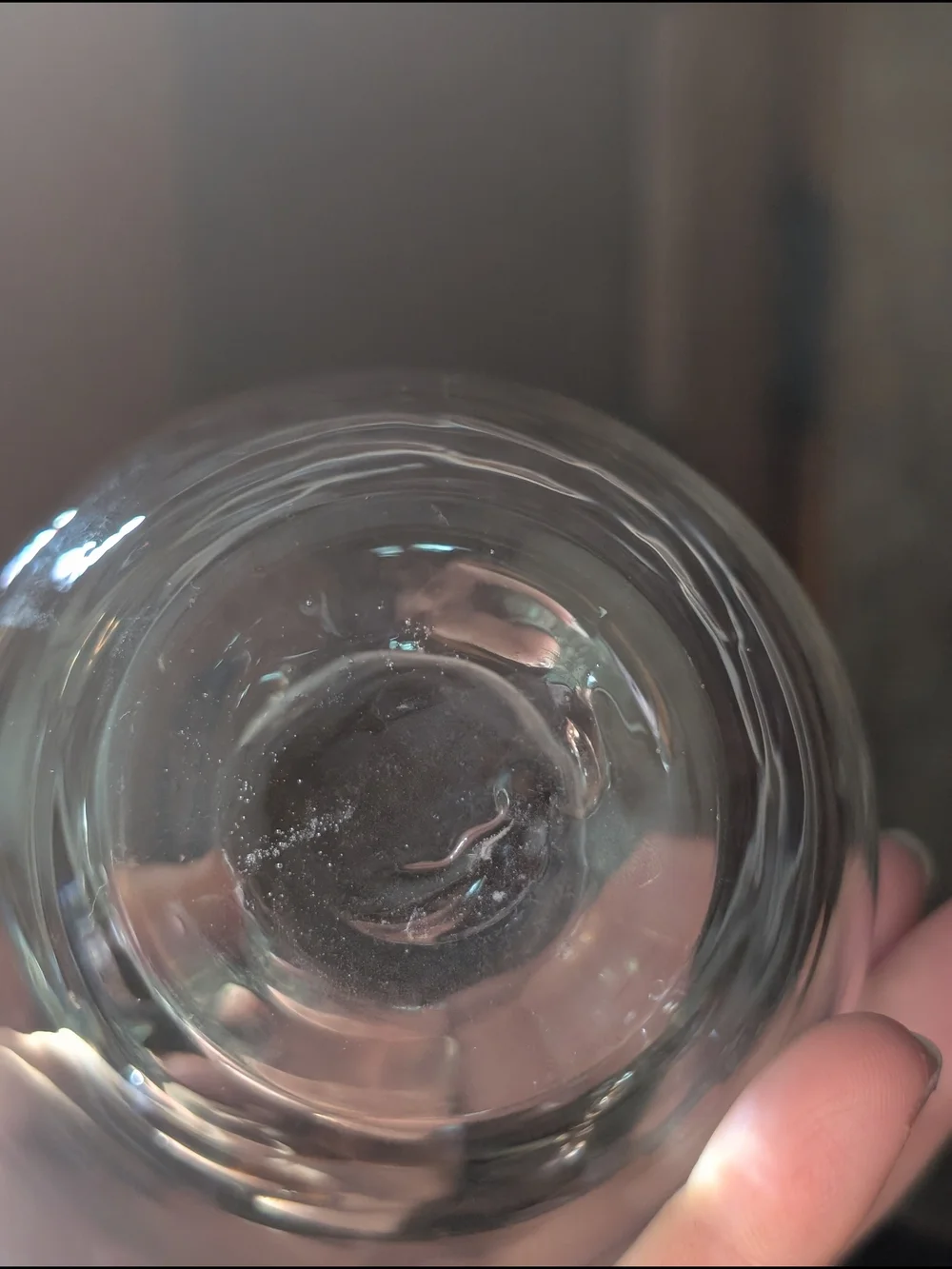 Vintage 60s ITALY Hand Blown Clear Glass Flower Vase Mid-Century Modern